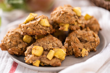 Apple oatmeal cookies