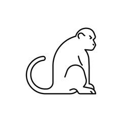 Obraz premium Monkey icon. High quality black vector illustration.
