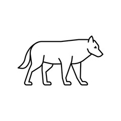Wolf icon. High quality black vector illustration.