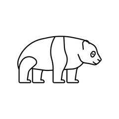 Panda icon. High quality black vector illustration.