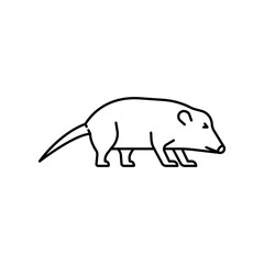 Possum icon. High quality black vector illustration.