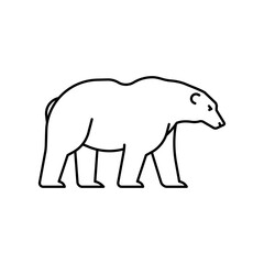 Polar bear icon. High quality black vector illustration.