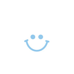 blue happy smiley face