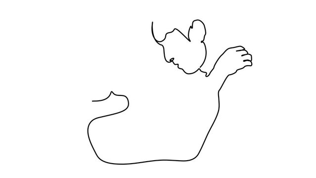 continuous line drawing of loving couple embrace warmth