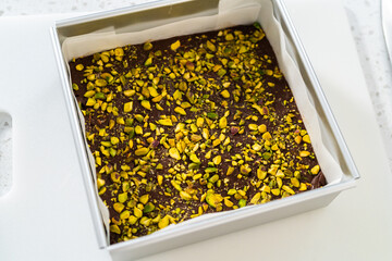 Chocolate pistachio fudge