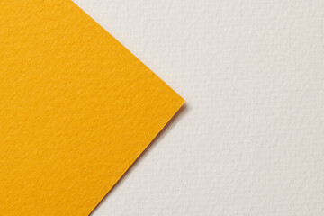 Rough kraft paper background, paper texture orange white colors. Mockup with copy space for text