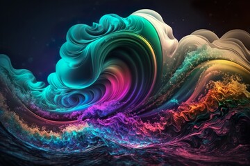 Psychic waves, abstract art made by Generative AI