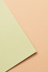 Rough kraft paper background, paper texture beige green colors. Mockup with copy space for text