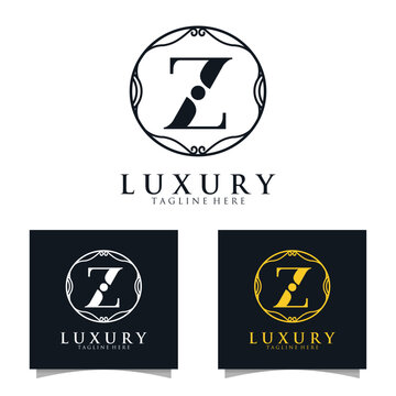 Luxury initial Z Logo template for Restaurant Royalty Boutique Cafe Hotel Heraldic Jewelry etc