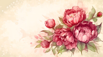 springtime flowers for Mothers Day holiday concept generative art