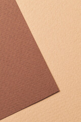 Rough kraft paper background, paper texture different shades of brown. Mockup with copy space for text