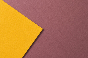 Fototapeta premium Rough kraft paper background, paper texture burgundy orange colors. Mockup with copy space for text