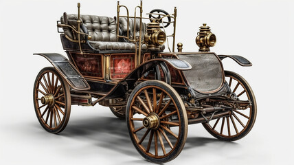 Fototapeta na wymiar Automotive Vehicle, Car, Combustion Car of the 1880s