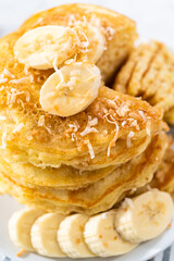 Coconut banana pancakes