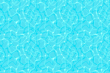 Water ripple top view textured seamless pattern design. Sun light reflection top view swimming pool, ocean, and sea background - 587302396