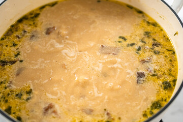 Creamy wild mushroom soup