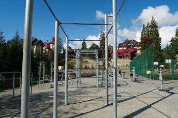 Fototapeta premium Sports ground for physical exercise on open air