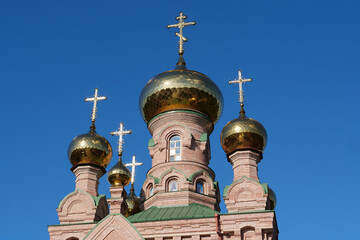 Fototapeta na wymiar Church of Icon of Mother of God, Goloseevsky Hermitage, Kyiv, Ukraine