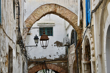 Oddly Shaped Medieval Arch in Tunis Medina