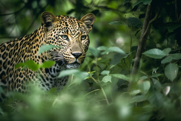 Fototapeta na wymiar Spotted Elegance: Unraveling the World of Leopards