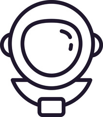 Single line icon of helmet on isolated white background. High quality editable stroke for mobile apps, web design, websites, online shops etc.