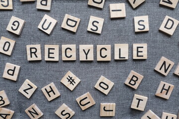 recycling word background