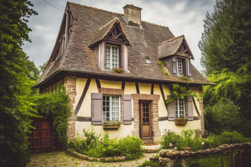 Fototapeta na wymiar typical french house. Generative ai