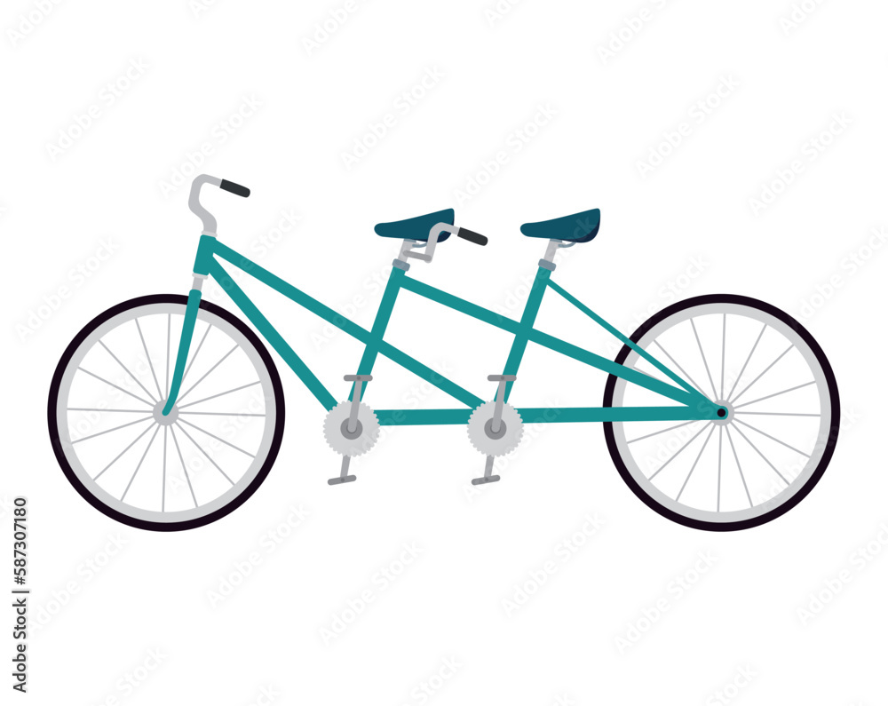 Canvas Prints Tandem bike vector icon