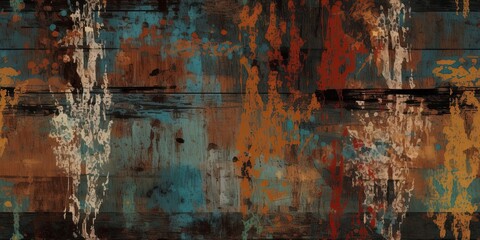 Obraz premium Seamless pattern of colorful paint, generative ai