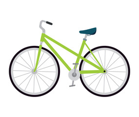 green modern bicycle icon