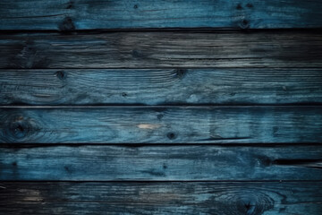 Obraz premium Old blue wood table background, wooden grunge texture dark black vintage wallpaper