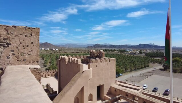 Hazm, Oman: Panoramic view of the Al-Hazm Fort in Oman in the middle east. 