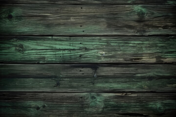 Naklejka premium Vintage green wood background dark wooden grunge texture