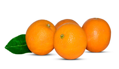 Ripe Orange fruits isolated on white background