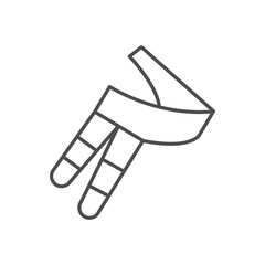 Obraz premium Finger prosthesis line outline icon