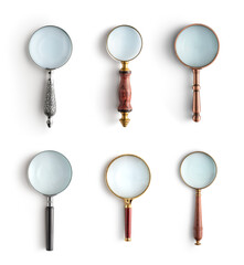 Magnifying glass isolated