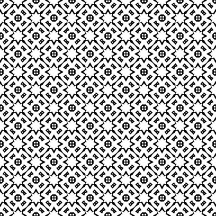 Black and white seamless pattern texture. Greyscale ornamental graphic design. Mosaic ornaments. Pattern template. Vector illustration. EPS10.