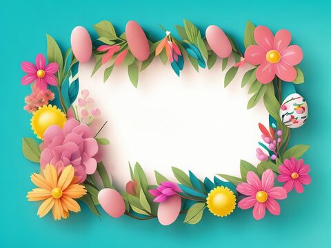 Happy Easter: A Festive Vector Illustration for International Spring Celebrations. Generative AI.