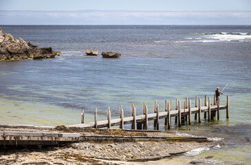 Old pier on Gnarabup Beach, Prevelly, Western Australia, Australia	