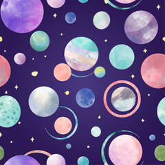 Pattern space watercolor vector texture