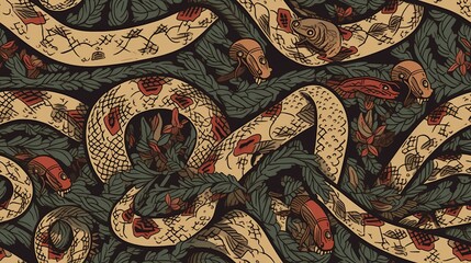 Snake slithers Pattern