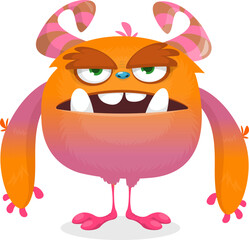 Funny cartoon monster. Vector monster illustration