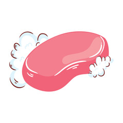 Vector icon of soap cartoon