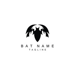 night animal halloween bat logo vector symbol