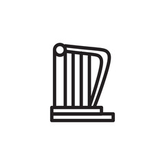 Concert Harp Music Outline Icon