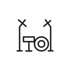 Concert Drumset Drum Outline Icon