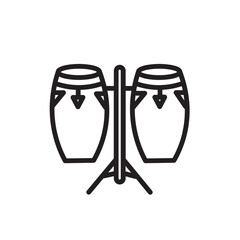 Conga Drum Music Outline Icon