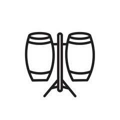 Conga Drum Music Outline Icon