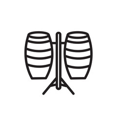 Conga Drum Music Outline Icon
