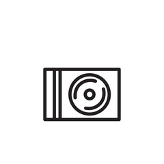 Compact Disc Library Outline Icon